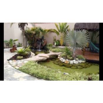 Lago Ornamental com Cascata